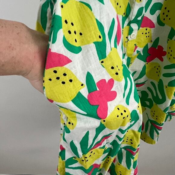 Hanna Andersson Lemon Sun Dress Tunic Size Medium Beachy Vacation Coastal - Picture 5 of 10